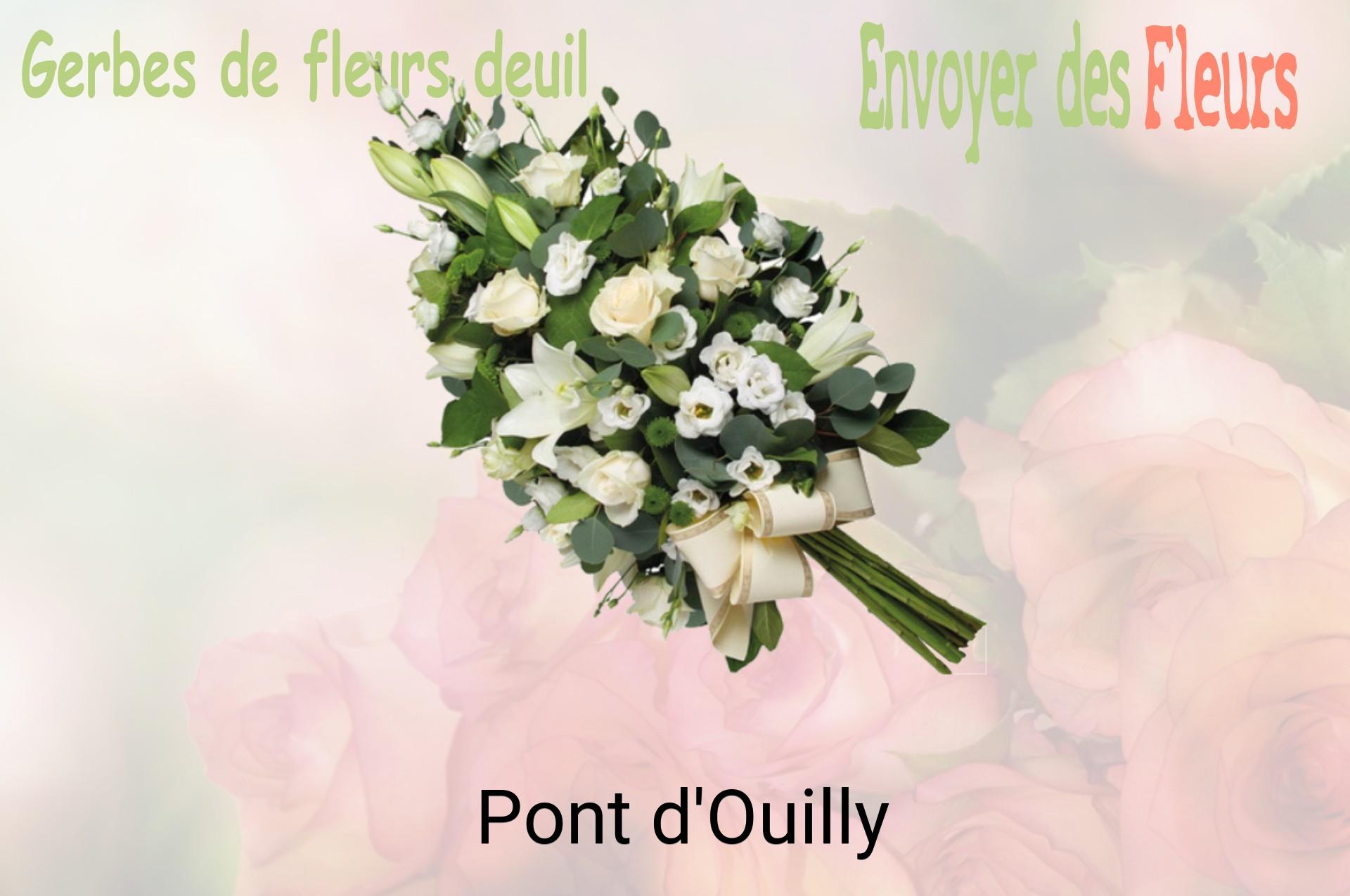 Gerbe de fleurs de deuil livrée à Pont-d'Ouilly